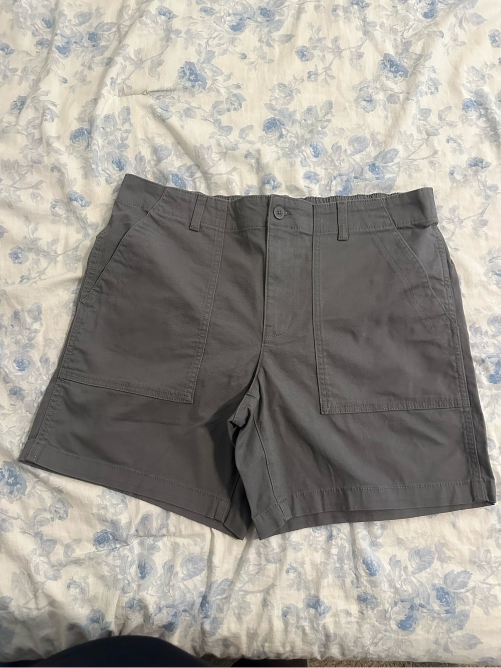 Free Assembly Flat Front Gray Casual Shorts